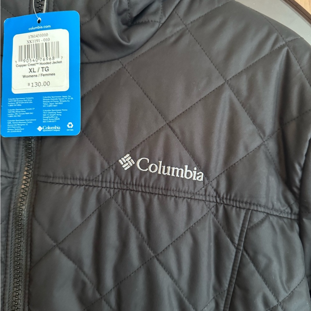 NWT Women’s Columbia Charcoal Quilted Jacket - Picture 2 of 9